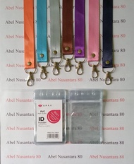 Paket ID Card Zipper 6,5x9CM + Tali Kait Polos 2CM Isi (10 Paket)