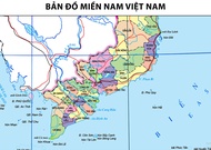 Bản Đồ Miền Nam Việt Nam Decal Dán Tường