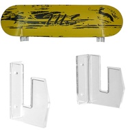 Skateboard Wall HangerClear Acrylic Skateboard MountsDeck Wall Hanging Brackets for Electric Skateboard- NO Skateboard