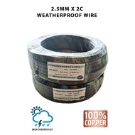(WEATHERPROOF) COPPER 2.5mm x 2C Pin Wire 60MTRS
