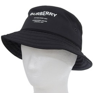 成色極佳：BURBERRY Horseferry 標誌印花漁夫帽（8044081），黑色，M碼，義大利製造。正品。男女皆宜。