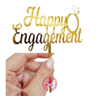 Topper HAPPY ENGAGEMENT Acrylic / Topper Kaca Happy Engagement / Topper Acrylic Happy Engagement