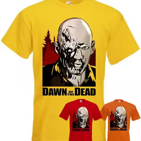 Dawn Of The Dead v23 T shirt orange red horror movie Romero all sizes S 5XL