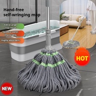 Handfree household mop telescopic fiber telescopic rotating lazy mop absorbent squeeze magic mop