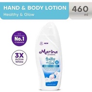 [ READY ] Marina Uv White Healthy & Glow Hand Body Lotion 350ml/Marina Biru/Ready Stok/ Handbody Mar