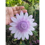 FUZZY WIRE FLOWER MIRROR HANDMADE