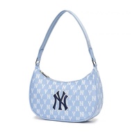 MLB กระเป๋า พร้อมส่ง ของแท้100% MONOGRAM EMBOSSED HOBO BAG กระเป๋ารักแร้มือNY