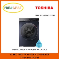 TOSHIBA TWD-BM135GF4S 12.5KG / 8KG WASHER CUM DRYER - 2 YEARS TOSHIBA WARRANTY + FREE DELIVERY