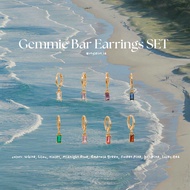 Huggies Gemmie Bar Earrings (1 Set - 8 Colors) | 14-18K Plated Gold, Sterling Silver 925