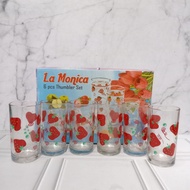 LAMONICA GLASS SET 6 PCS GIFT GLASS/ 6 PCS STRAW GLASS
