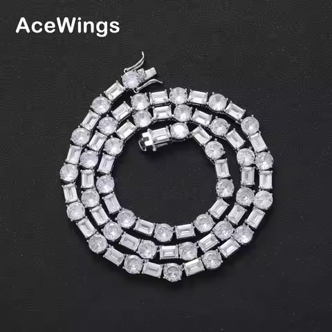 CZ Iced Out AAA Cubic Zirconia brass setting Tennis Chain Necklace BC214