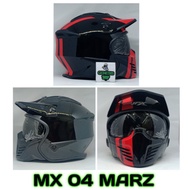 JPX full face helmet JPX MX 726R helmet MX 04 MARZ motif
