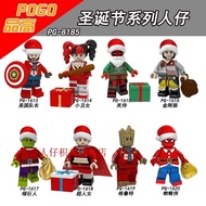 Third Party Pingo PG8185 Christmas Superhero American Team Deadpool Wolverine Hulk Assembled Buildin