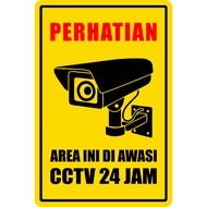 Waterproof Vinyl Glossy Cctv Sticker 15x20/ 20x30