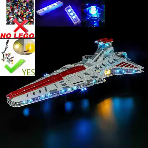 USB Lights Set for Lego 75367 Star Venator-Class Republic Attack Cruiser Ultimate Building Set - (NO