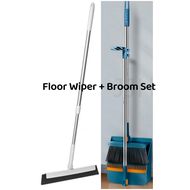 SG Seller READY STOCK Rotatable Broom and Wind Proof Dust Pan with Broom Comb Broom Set Non-Stick Br