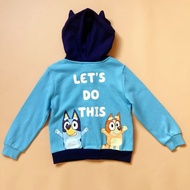 Estampo|European American Bluey 2-4y Ear Shape Hooded Jacket Miaomiao Dog Brie Bingo Clothes Childre