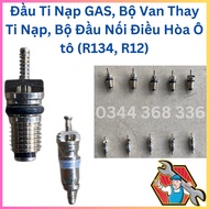10 pcs gas refill tips, refill valve replacement set, car air conditioner connector set (R134, R12)