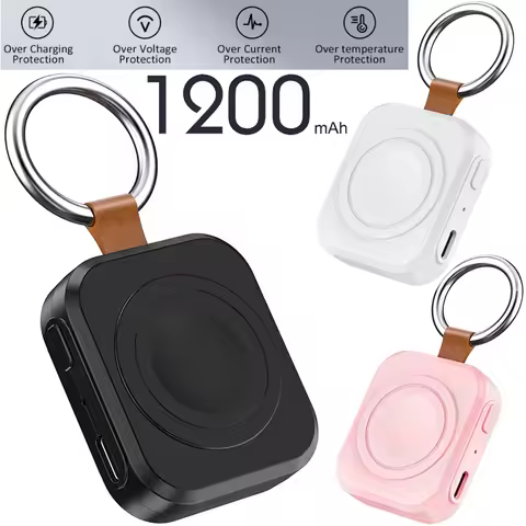 Magnetic Watch Wireless Charger Large Battery Portable Fast Chargers for Apple IWatch Samsung Watch 