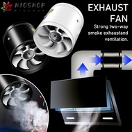 MIOSHOP Exhaust Fan, 4'' 6'' Air Ventilation Mute Exhaust Fan, Multifunctional Pipe Toilet Black White Super Suction Ceiling Booster Household Kitchen