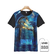 GODZILLA X KONG KING OF THE MONSTERS FULL PRINTING T-SHIRT KIDS AND ADULTS 3D Premium LP3D-333