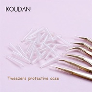 Tweezers Transparent Case Cover Nail Tools Tweezers Manicure Tools Protective Tweezers 50pcs KOUDAN