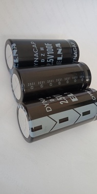 100F 2.5V(100ล้านไมโคร)DYNACAP(แพ็ค10ตัว)ELNAสีดำ22x50mm แท้-ใหม่แกะกล่องซุปเปอร์คาปาซิเตอร์100ฟารัต