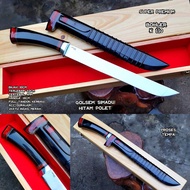 golok pisau sembelih full tanduk kerbau hitam baja bohler jerman K110
