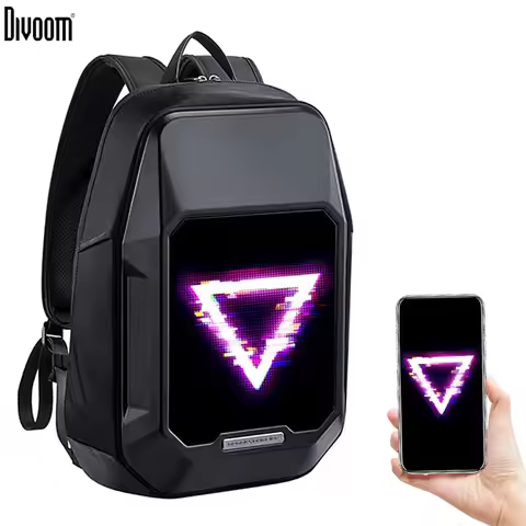 Divoom Cyberbag 64x64 Pixel LED Display 15-Inch Laptop Shoulder Bag Backpack Camera Portable Men Wat