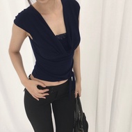 SA Blouse collar shirt with sequins tied at the waist - Vietanhsng - A87