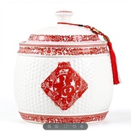 【2024 High Quality】景德镇米缸/Ceramic Rice Storage/米桶/Rice Storage/ Rice Vase/陶瓷米缸 Porcelain Rice Contain