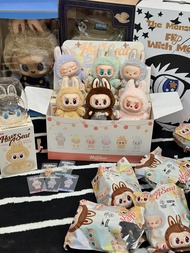 Original POPMART Pop mart Labubu Sit Sit Party Hidden Fun Duoduo Plush Blind Cute Doll