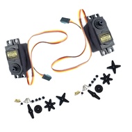 2pcs MG995 Servo Motor 180°High Speed Torque Metal Gear Set Kit Compatible with Boat/RC Helicopter/A