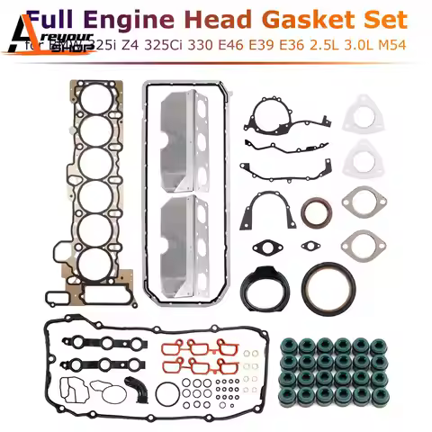 Areyourshop Full Engine Head Gasket Set for BMW 325i Z4 325Ci 330 E46 E39 E36 2.5L 3.0L M54