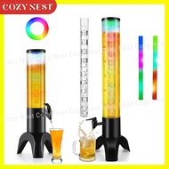 1.5L/3.0L Beer Tower Dispenser Beverage Dispenser Juice Dispenser Detachable Ice Tube & Lighting LED