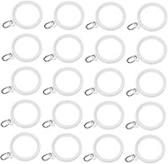 Abaodam 140 pcs curtain pull ring decorative curtain clips curtain suspender buckle plastic curtain clips curtain rod hooks decorative hook Plastic Curtain Rings the circle white rod ring