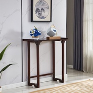 🚢Entrance Decoration Hallway Solid Wood Cabinet Wall Hallway Luxury End Altar Light Table Strips a Long Narrow Table Zen