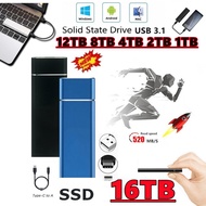 Foreign Trade SSD High-Speed Solid State Mobile Hard Drive16TB12TB 8TB 4TB 2TB 1T Same Day Delivery