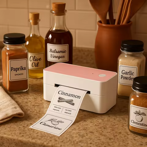 Phomemo 241BT Bluetooth Thermal Desktop Label Printer Wireless Shipping Label Maker for Small Busine