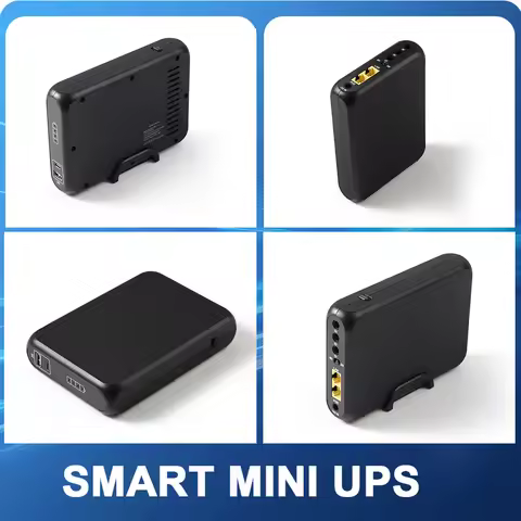 48W Ultimate LiFePO4 Battery Mini UPS POE48V 1000Mbps Multi-Port 5V 9V 12V Output Universal Compatib