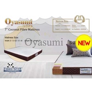 Fibrestar Oyasumi 100% Full Coconut Fibre Thickness 7" * Anti Static Knitted Fabric* 针织布双人椰丝床褥Tilam 