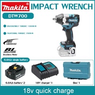 (ของแท้ 100%)Makita ประแจไฟฟ้า DTW700 มอเตอร์ไร้แปรงถ่าน ประแจผลกระทบ ประแจผลกระทบไฟฟ้าไร้สาย มาพร้อ