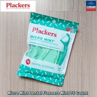 Plackers® Micro Mint Dental Flossers Mint 75 Count ไหมขัดฟัน รสมิ้นต์