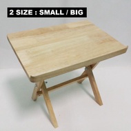 KAYU RUBBER WOODEN TABLE Rehal (Large/Small) Rehal Al-Quran Sitting Table Muqaddam Iqra Laptop Book 