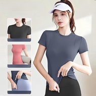 Short-Sleeved T-Shirt Women's Exercise Shirt Beautiful Tight-Fitting Good Stretch Fabric Breathable 
