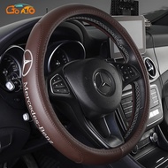 GTIOATO Car Steering Wheel Cover Suitable For 38CM Auto Anti Slip Leather Steering Covers Car Interi
