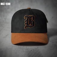 B baseball cap with black and brown flowers and mesh - Nhat Quan Asia nhatquanasia