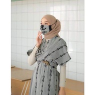 Tenun couple warna Abu Kaen Batik Halus Solo Jogja Kain Blanket Tenun Ikat halusan dress wanita ethn
