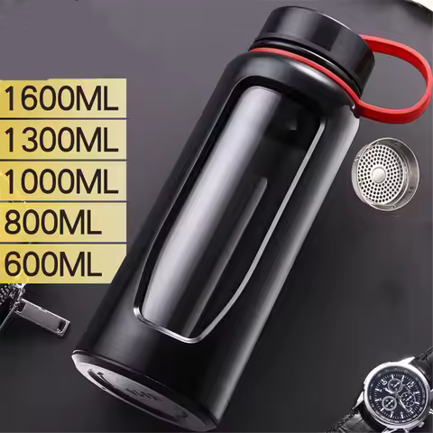 Glass Bottle Water Bottle 1000Ml Glass Water Bottle Thermos Glass Flask Sport Glass Bottles Bike Cup