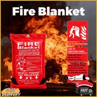 [SG Ready Stock] Household Fire Blanket Escape Cloak Safety protective equipment（1.0m x 1.0m /1.2m x